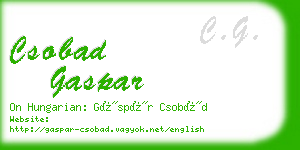 csobad gaspar business card